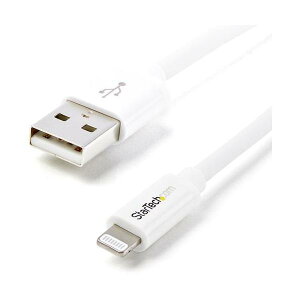 StarTech Lightning�P�[�u��/USB-A/1m/480Mbps/Apple MFi�F��/�z���C�g/iPhone �[�d �Ή� USBLT1MW