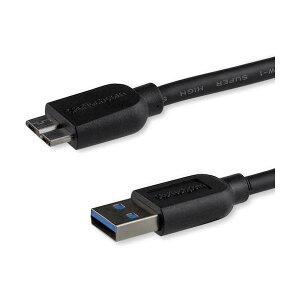 StarTech USB 3.0�P�[�u��/ 50cm/Type-A �] Micro-B/5Gbps/�X�����^�C�v/�}�C�N��B USB3AUB50CMS