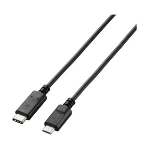 ELECOM USB2.0�P�[�u�� C-microB�^�C�v �F�ؕi 3A�o�� 1.0m U2C-CMB10NBK