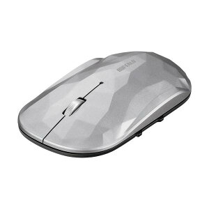 BUFFALO ���^ 5�{�^�� Bluetooth BlueLED�}�E�X �W�I���g���[ �V���o�[ BSMBB530GSV