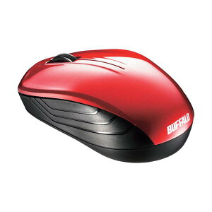 BUFFALO ���� BlueLED 3�{�^�� �X�^���_�[�h�}�E�X ���b�h BSMBW107RD