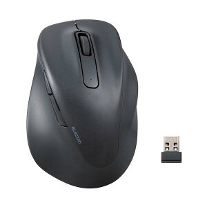ELECOM �}�E�X EX-G �E���p XL�T�C�Y ����2.4GHz 5�{�^�� �R�� �É� �u���b�N M-XGXL30DBSKBK