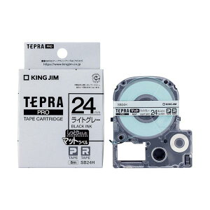 KING JIM �y�����z�u�e�v���vPRO�e�[�v 24mm �}�b�g���x��/���C�g�O���[/������ ����8m SB24H