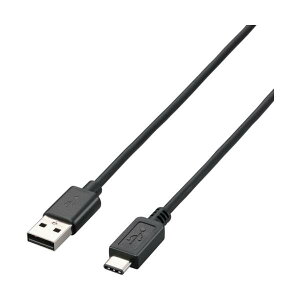 ELECOM USB2.0�P�[�u�� A-�^�C�vC �m�[�}�� 1m �u���b�N U2C-AC10BK