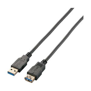 ELECOM USB3.0�����P�[�u�� A-A�^�C�v 1.0m �u���b�N USB3-E10BK