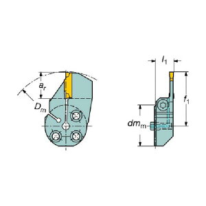 SANDVIK �R���^�[��SL �R���J�b�g1�E2�p�[�ʍa����u���[�h(420) 570-32L123K18B058B��݌Ɍ����