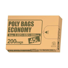 オルディ ポリバッグエコノミーBOXゴミ袋 45L 0.025mm 乳白 PBE-W45-200
