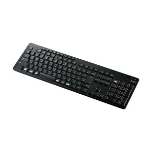 ELECOM �y�̘H����̂��ߎ戵���~�z �t���L�[�{�[�h ����(2.4GHz) �É��݌v �R�� �u���b�N TK-FDM116SKTBK��݌Ɍ����