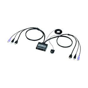 SANWA HDMI�Ή��茳�X�C�b�`�t���p�\�R�������ؑ֊�(2:1) SW-KVM2WHU