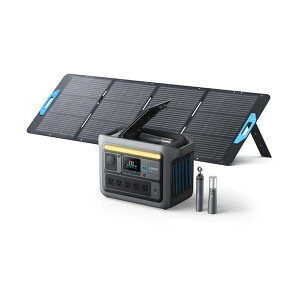 Anker �|�[�^�u���d��+�\�[���[�p�l�� Solix C800Plus �_�[�N�O���[ with Solix PS200 �o���h���Z�b�g PS2-A17545Z1��݌Ɍ����