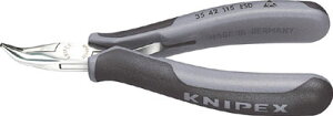 ☆KNIPEX/クニペックス 3542-115ESD 半丸口 45°先曲り エレクトロニクスプライヤー 輸入 工具
