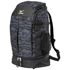 ☆ミズノ/MIZUNO　C3JDB90198　ワーキングバックパック　40L　ブラックカモ　リュックサック　ヘルメット収納　大容量