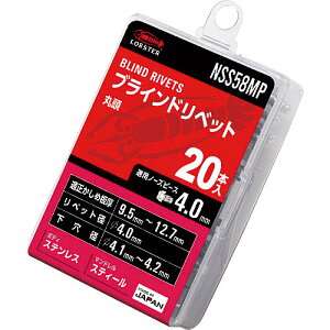 ☆ロブテックス NSS58MP エビ ブラインドリベット(丸頭) エコパック入り ステンレスボディ/スティールマンドレル 5−8 (20本入)