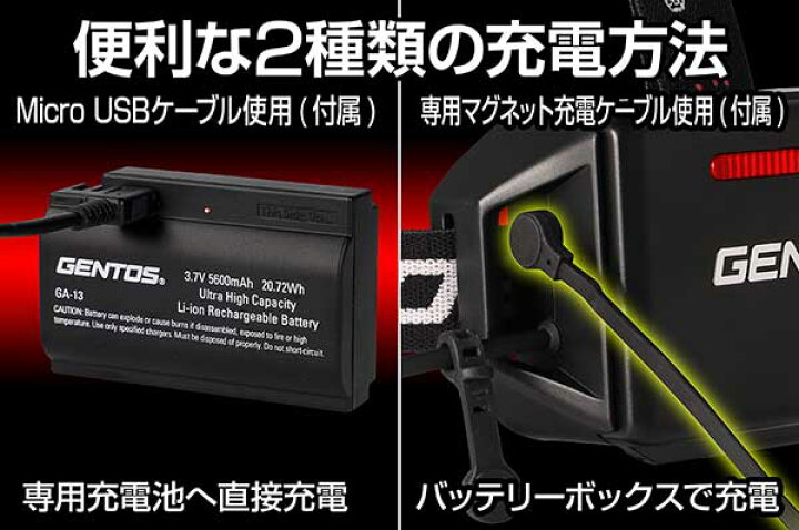 楽天市場】☆GENTOS/ジェントス GH-200RG Gシリーズ ハイブリッド式  