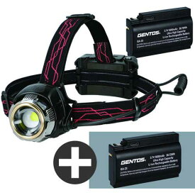 ☆GENTOS/ジェントス　GH-300RG-SET　ハイブリッド式LEDヘッドライト　300RG　充電池2個セット　　コード(7078377)