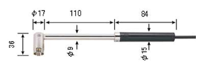 ☆佐藤/SATO デジタル温度計 SK-1260用 Ｋ熱電対 静止表面用センサ（90°先端角度可変、中温） SK-S305K  (8080-58) 工具ショップ