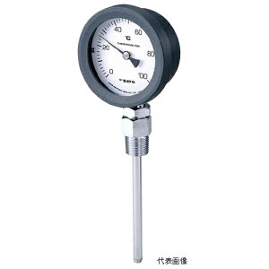 ☆佐藤/SATO バイメタル温度計 BM-S-75P (0〜50℃, L=150mm, R(PT) 1/2) (2100-00)