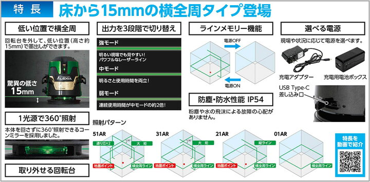 即納！最大半額！ バックティースショップ 店シンワ レーザーロボ LEXIA 31ARグリーン 受光器 三脚セット ienomat.com.br