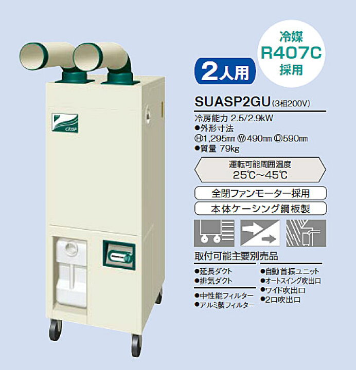 スポットクーラー ダイキン SUASP2GU 三相200v 床置き