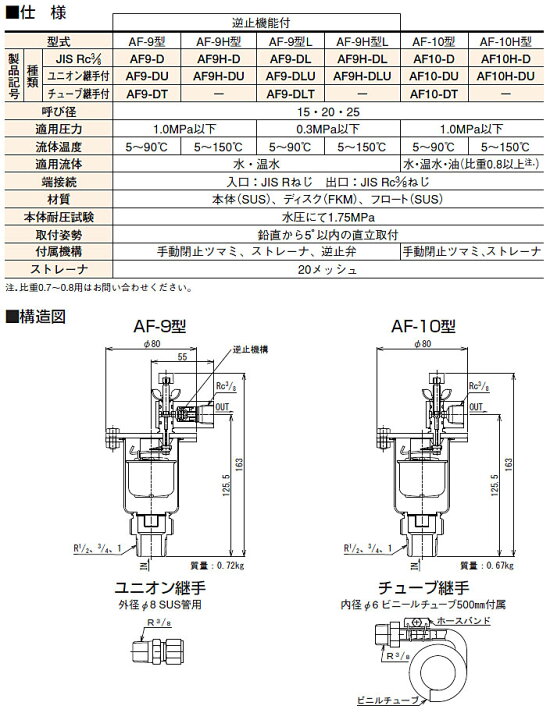 楽天市場】☆VENN/ベン AF9-D SUS製空気抜弁 3/4B(20A) （吸気側逆止 