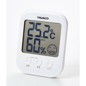【メール便対応】☆TRUSCO/トラスコ中山 TDTM-001 熱中症・インフルエンザ危険度お知らせ付デジタル温湿度計    コード(1606371)