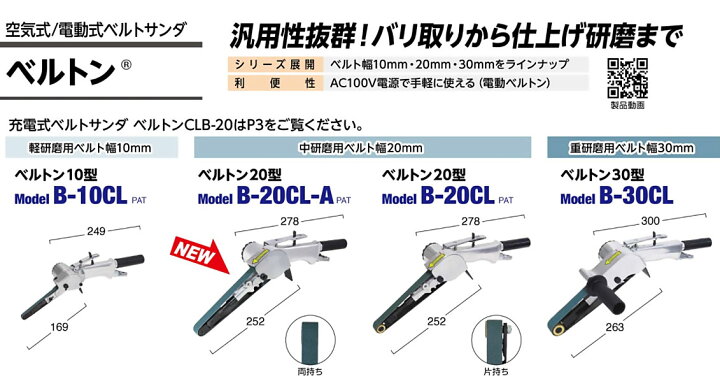 楽天市場】☆日東工器 B-10CL ベルトン 空気式ベルトサンダ 研削・研磨  