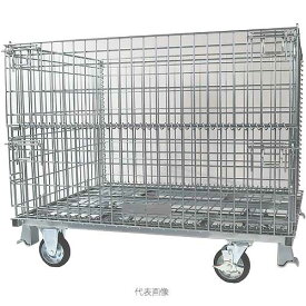 【法人向け】☆サンキン　SCS-4S　メッシュパレット　150mmキャスター付　1200×1000×1000　最大積載量500kg　【代引き不可】【車上渡し】