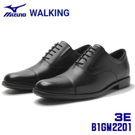 ☆ミズノ/MIZUNO　B1GM2201　ブラック（09）WALKING　エクスライト ST 2　3E相当　ビジネスシューズ　ウォーキングシューズ　(24.0〜28.0cm)　革靴
