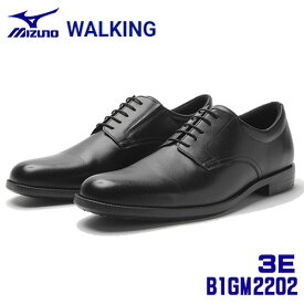 ☆ミズノ/MIZUNO　B1GM2202　ブラック（09）　WALKING　エクスライト PT　3E相当　ビジネスシューズ　ウォーキングシューズ　(24.5〜28.0cm)　革靴