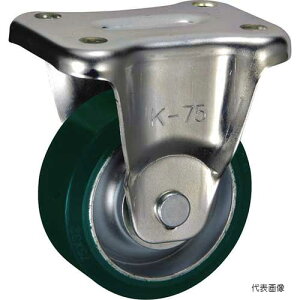 ☆ウカイ/岐阜産研 SUIK-75 K型 中荷重用固定キャスター 鋼板製ウレタンゴム車輪