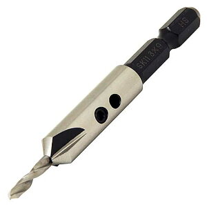 【メール便対応】★SK11 SHSD-2 3X9 六角軸ハイス皿取錐 3枚刃 3.0mm 皿取径9.0mm 6.35mm六角軸 藤原産業