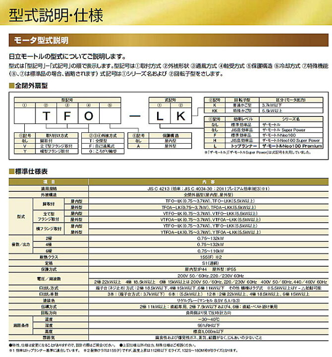 楽天市場】【最短翌日出荷】☆日立三相モートル 1.5kW TFO-LK 4P 三相 