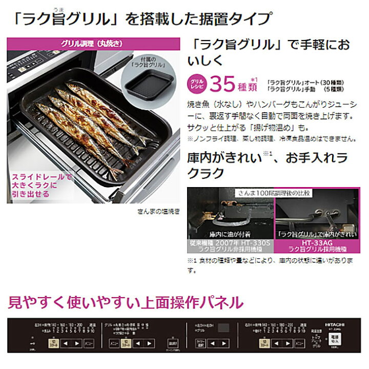 楽天市場】【代引き不可】☆日立 HT-33AG (K) IHクッキングヒーター 