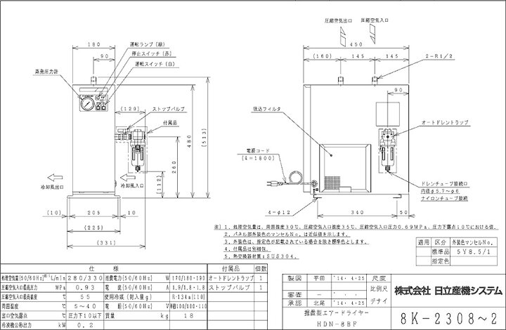 楽天市場】【代引き不可】【法人向け】☆日立産機 HDN-8BF 冷凍式 