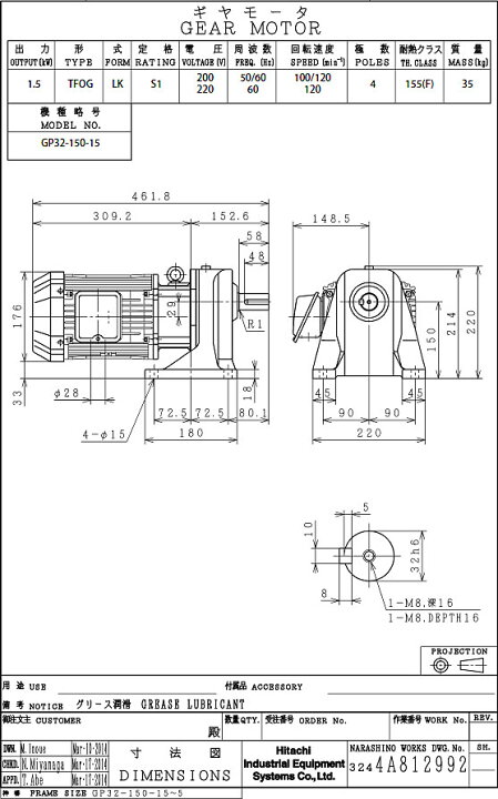 楽天市場】【代引き不可】【法人宛限定】☆日立産機 GP32-150-15 GP 