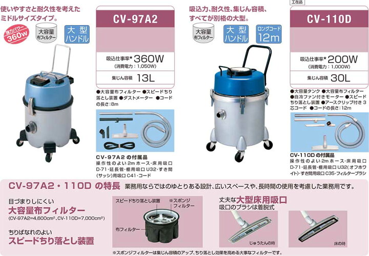 楽天市場】【予約注文】【代引き不可】☆日立 CV-97A2 業務用掃除機 集 