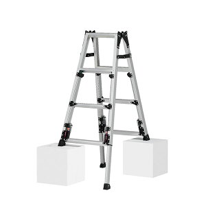 【法人向け】【代引き不可】☆ピカ/PiCa SCN-120B 四脚アジャスト式はしご兼用脚立 (上部操作タイプ) スタッピー SCN シリーズ 天板の高さ:0.94〜1.25m 【時間指定不可】