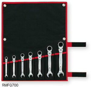 ☆TONE/トネ 首振クイックラチェットめがねレンチセット(クイック首振ラチェットタイプ) RMFQ700