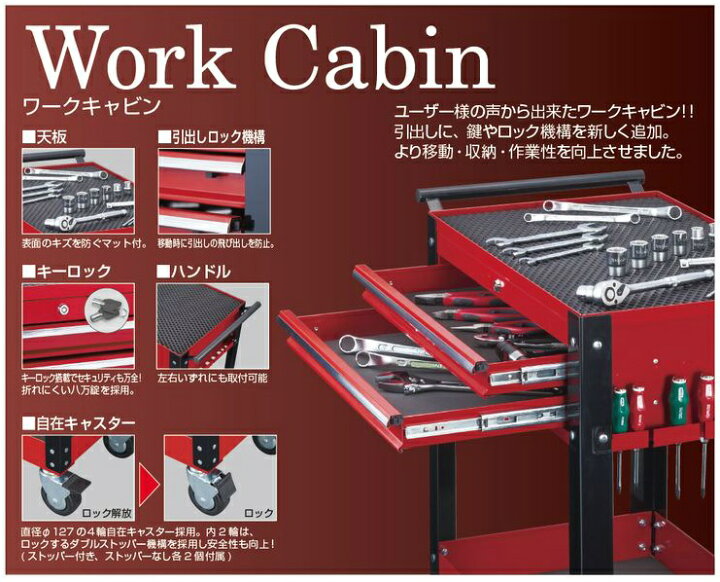 楽天市場】【代引き不可】☆TONE/トネ TC1701R ワークキャビン レッド 