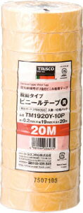 ��TRUSCO/�g���X�R���R�@TM1920Y10P�@�E���^�C�v�@�r�j�[���e�[�v�@19X20m�@�C�G���[�@10������@�@�@�R�[�h(3759393)