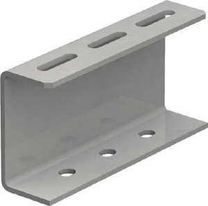 ☆TRUSCO/トラスコ中山 TKC1WB020U 配管支持用チャンネルブラケット 100型 スチール L200    コード(2872889)