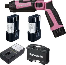 【1.9Ah新登場】パナソニック 充電スティック インパクトドライバー EZ7521F07D-P(ピンク) (7.2V1.9Ah電池パック×2個/充電器/ケース付)トルク25N・m ワイド・スポットLED搭載 (Panasonic)