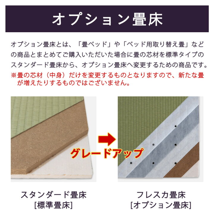 楽天市場】オプション畳床【フレスカ畳床タイプ】畳ベッド・ベッド用 