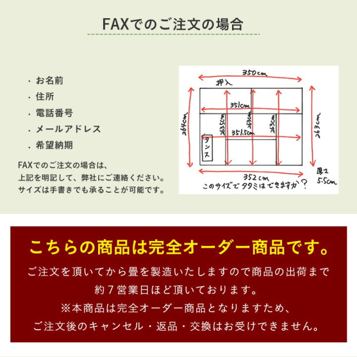 楽天市場】畳 畳新調 畳替え 畳交換 新畳 サイズオーダー 8畳用 半畳16 