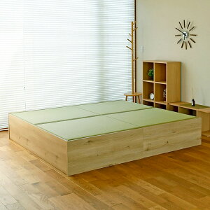 畳ベッド シングル 収納付き 畳 ベッド 小上がり 連結ベッド 日本製 国産 【エルドレ222×202】 222cm×202cm たたみベッド ベッド下 畳収納 布団 木製 フレーム リビング 後付け 家具 分解 組み立
