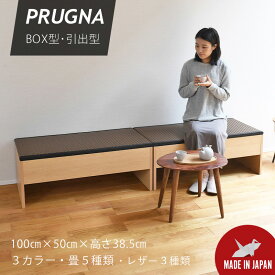 畳椅子 畳収納 ユニット畳 畳ベンチ 腰掛け椅子 100cm×50cm×高さ38.5cm 日本製 【プルーナ】 木製 いす 和風 おすすめ おしゃれ 1年間保証
