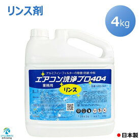 リンス剤 アルミフィン フィルター リンス 処理 4kg エアコン 洗浄 プロ404 業務用 大容量 プロ仕様 KRS-04A アルミ フィン 除菌 防錆 腐食防止 中和 カビ バクテリア 抑制
