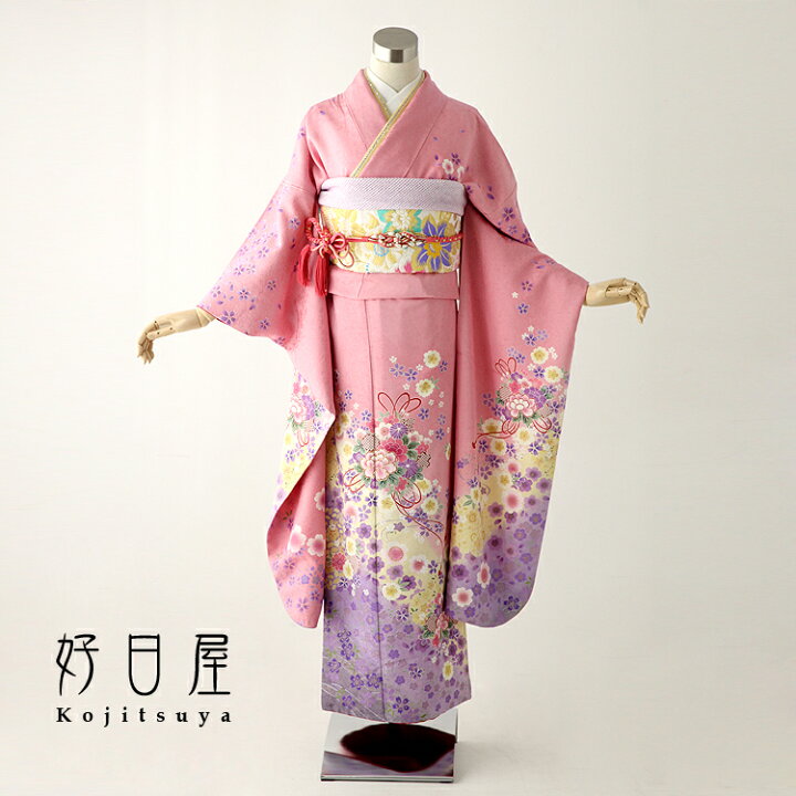 楽天市場】【レンタル】 振袖 フルセット 正絹 適応身長145~160cm 
