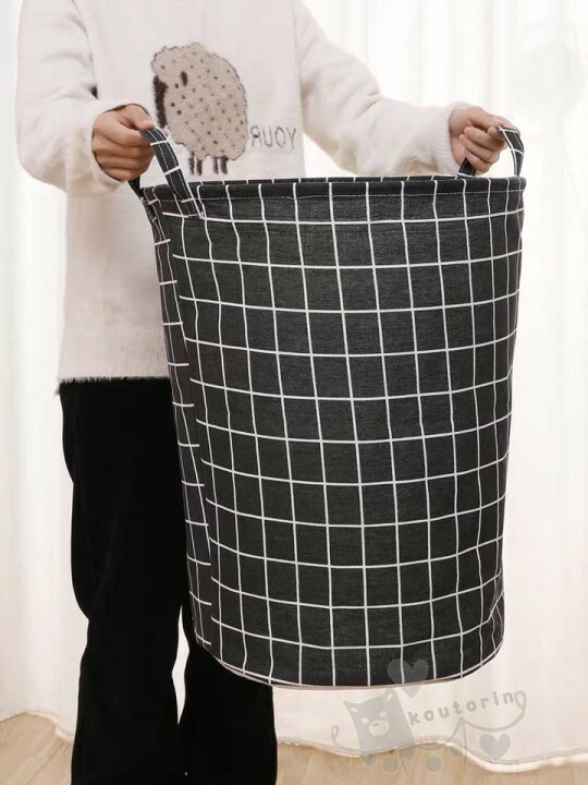 楽天市場 ランドリーバスケット ランドリー収納 丸型 洗濯かご 折り畳み式 撥水加工 布製 収納ボックス 綿麻生地 雑貨整理 収納便利 おもちゃ 収納 取っ手付き シンプルでおしゃれ収納袋 小さいサイズ 35 45cm Koutorin