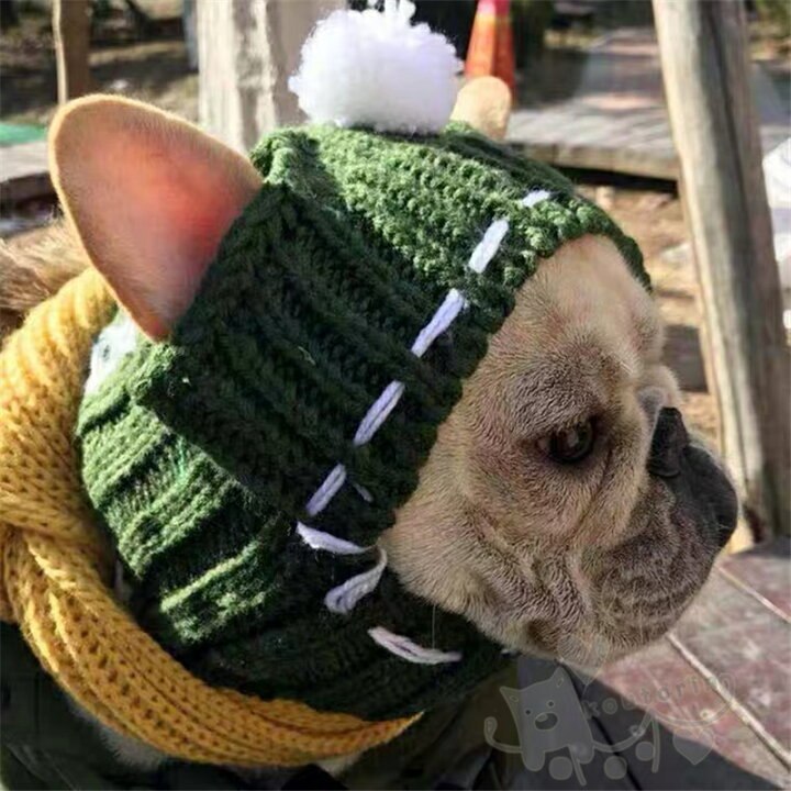 楽天市場 犬のニット帽 ポンポン 暖かい ペット 犬 ニット帽 防風 帽子 冬 ペットソフト 快適なペット ニット帽 かぎ針編み ニットウール キャップ ソフトペットハット 暖かい 犬用 屋外を歩く 寒さを防ぐ 防風 送料無料 Koutorin